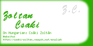 zoltan csaki business card
